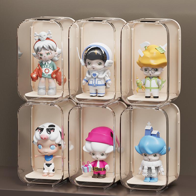 Blind Box Storage Display Stand Desktop Bubble Mart Display Cabinet Transparent Dust-proof Doll Figurine Storage Box