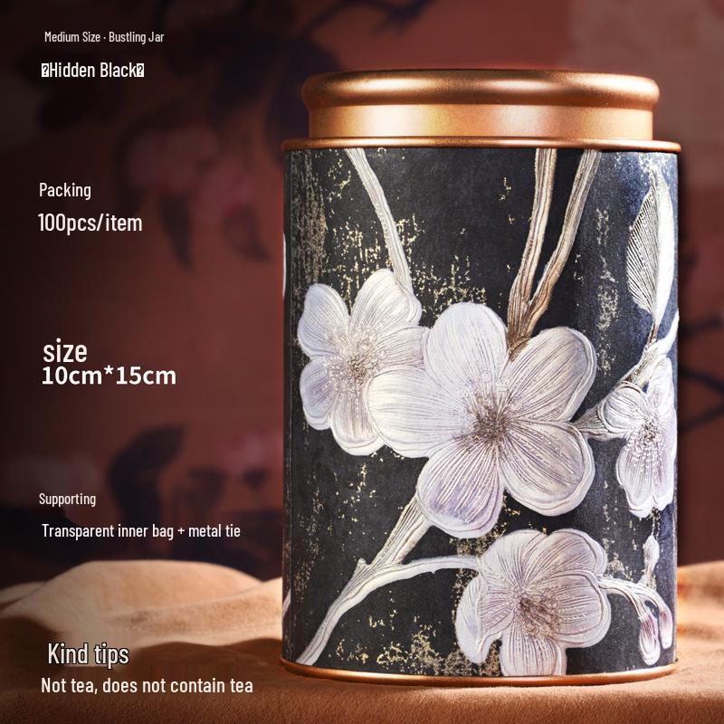 Exquisite High-End Tea Storage Box for Flower, Black, Green, and White Teas - Sealed Jar with Premium Gift Packaging