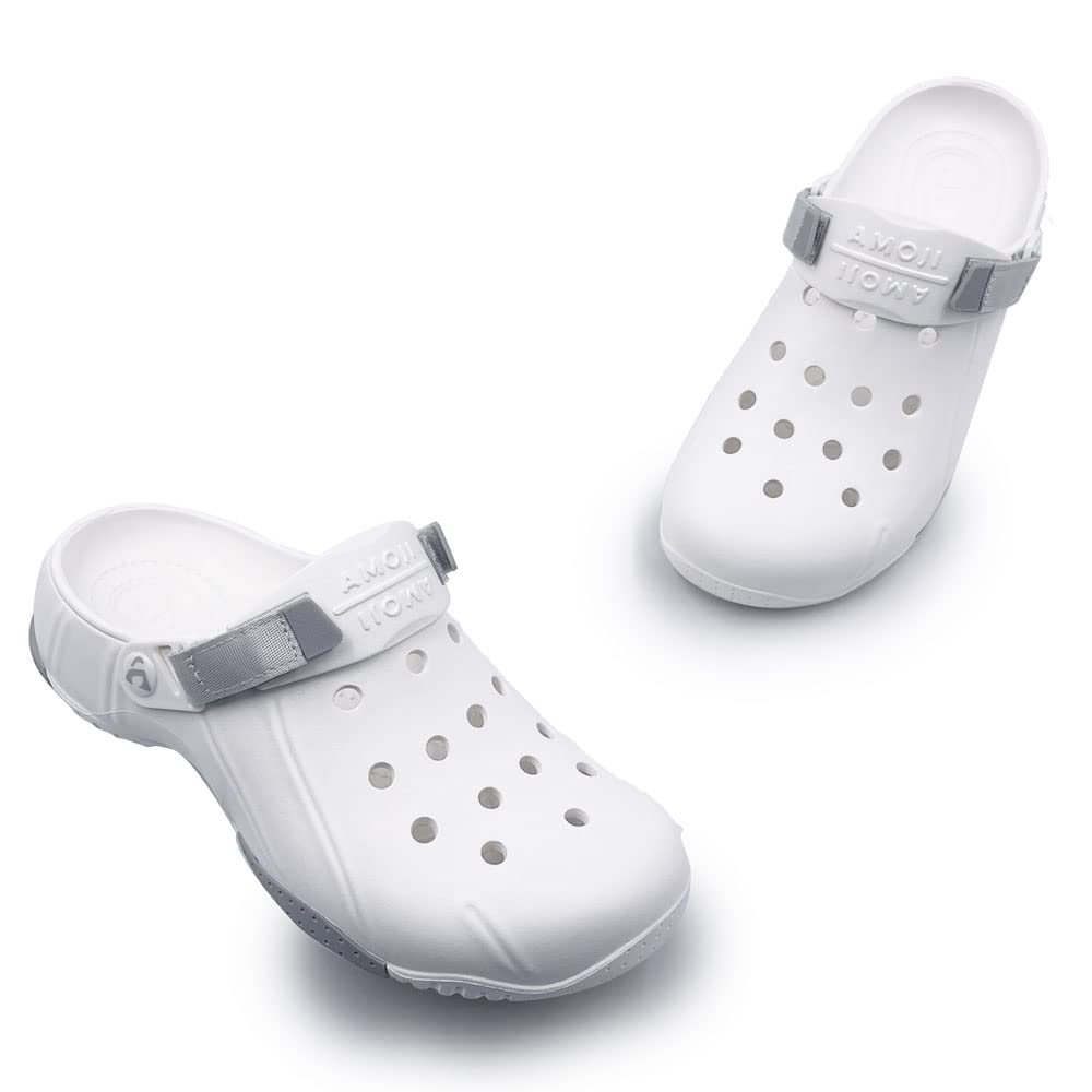 Amozi and Clog Perfect for Outdoor and CL304 Size Men's Women's Sandals, Casual, Fashionable, Breathable, Wear, Beach, River, Summer. White, 27.0cm.