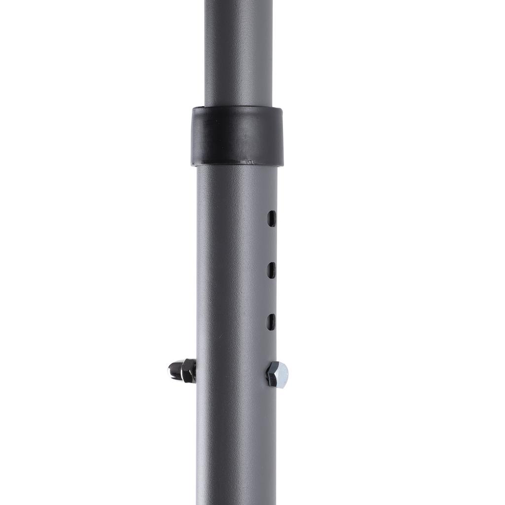Vertical outdoor awning with clamp mounting, privacy and wind protection for balcony and terrace, weatherproof, anthracite, hand crank, 200 x 270 cm