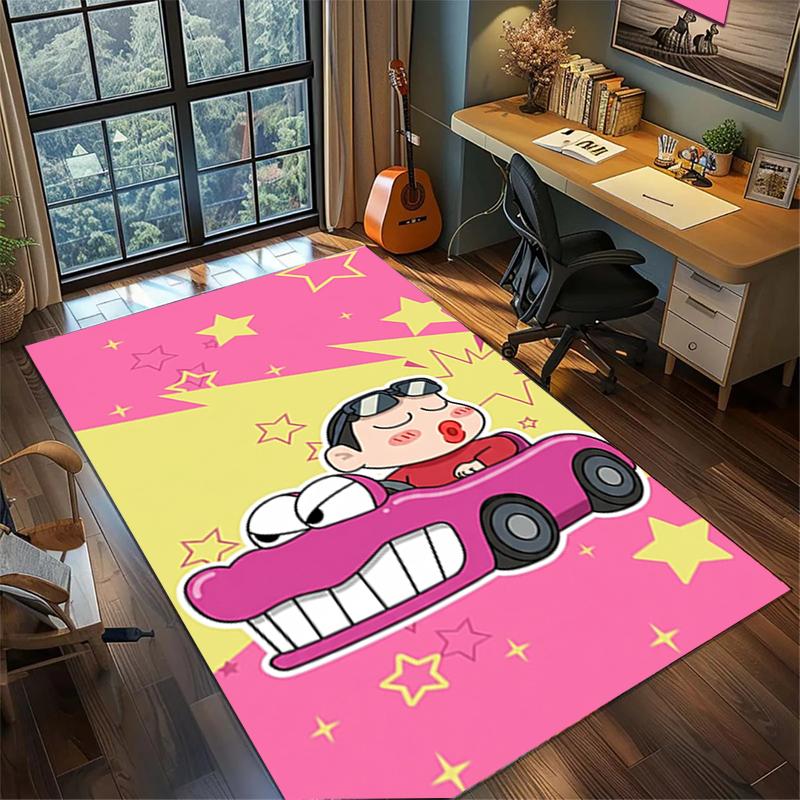 Crayon Shin-chan Bedroom Floor Mat Large Area Non Slip Washable Rug Gamer Room Decor