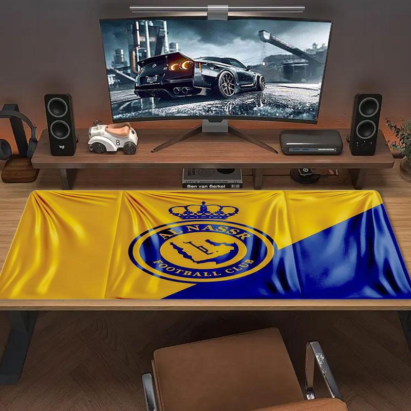 Al-Nassr Large Size Mouse Pad Large Gaming Table Cushion Non-slip Laptop Tablet Big Mousepad XXL Mat Mini PC Playmat With Lock edge