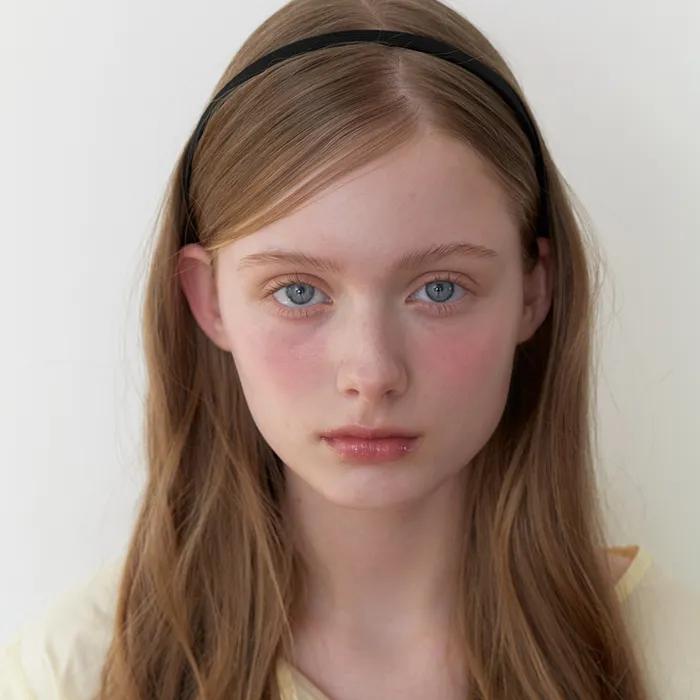 essential ribbon line head band - black