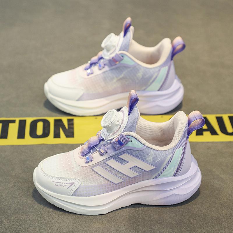 Fujian Classmates Boys Breathable Sneakers Girls Running Shoes Children's Claw Buckle Middle and Older Children's Net Shoes Entity