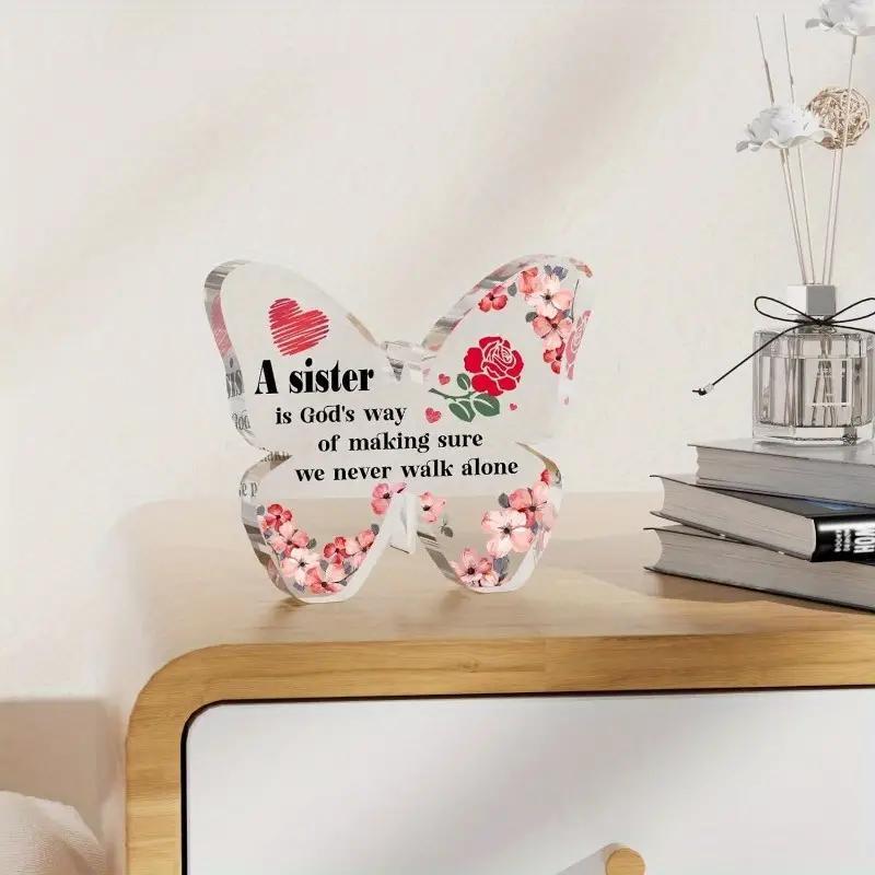 2D Flat Acrylic Butterfly Decoration, Fun and Suitable for Home, Living Room, Caf É, Garden, Garage, Holiday Bathroom, Office, Bakery M