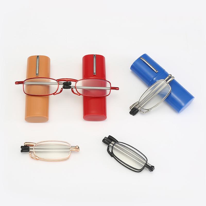 HXH Duanbitong Portable with Case Metal Frame Multi Color Elder for Men Women Reading Glasses