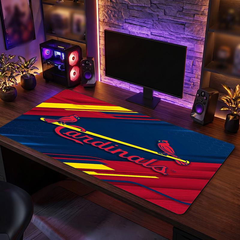 St. Louis Cardinals Pattern Mousepad Anti?Slip Rubber Desk Pad For Gaming Working Desktop Decoration