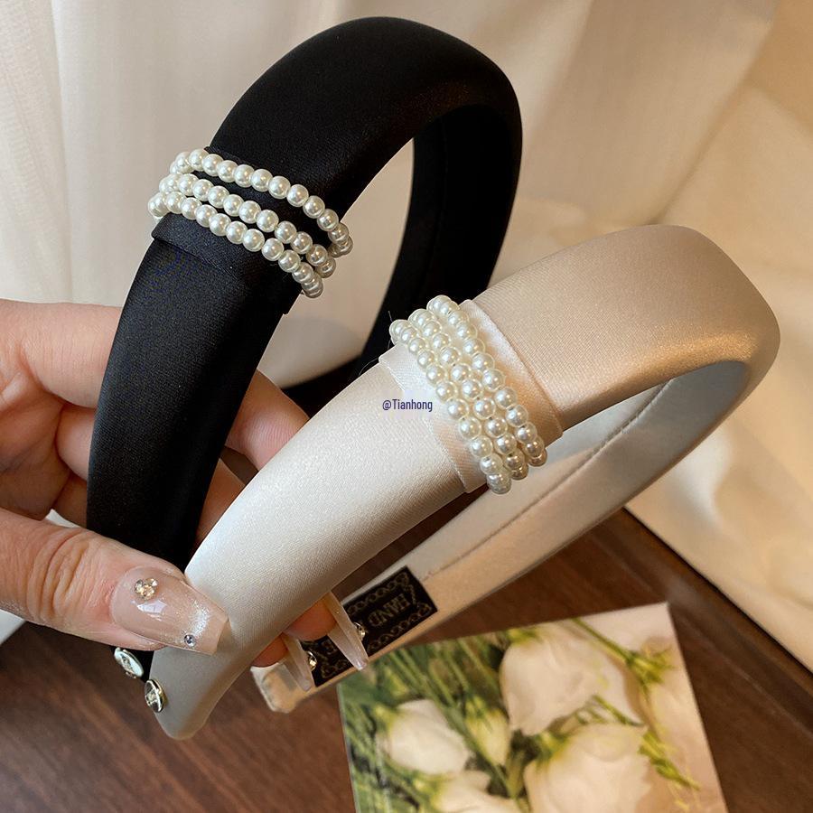 Korean Dongdaemun Style Luxury High Crown Headband for Washing Face