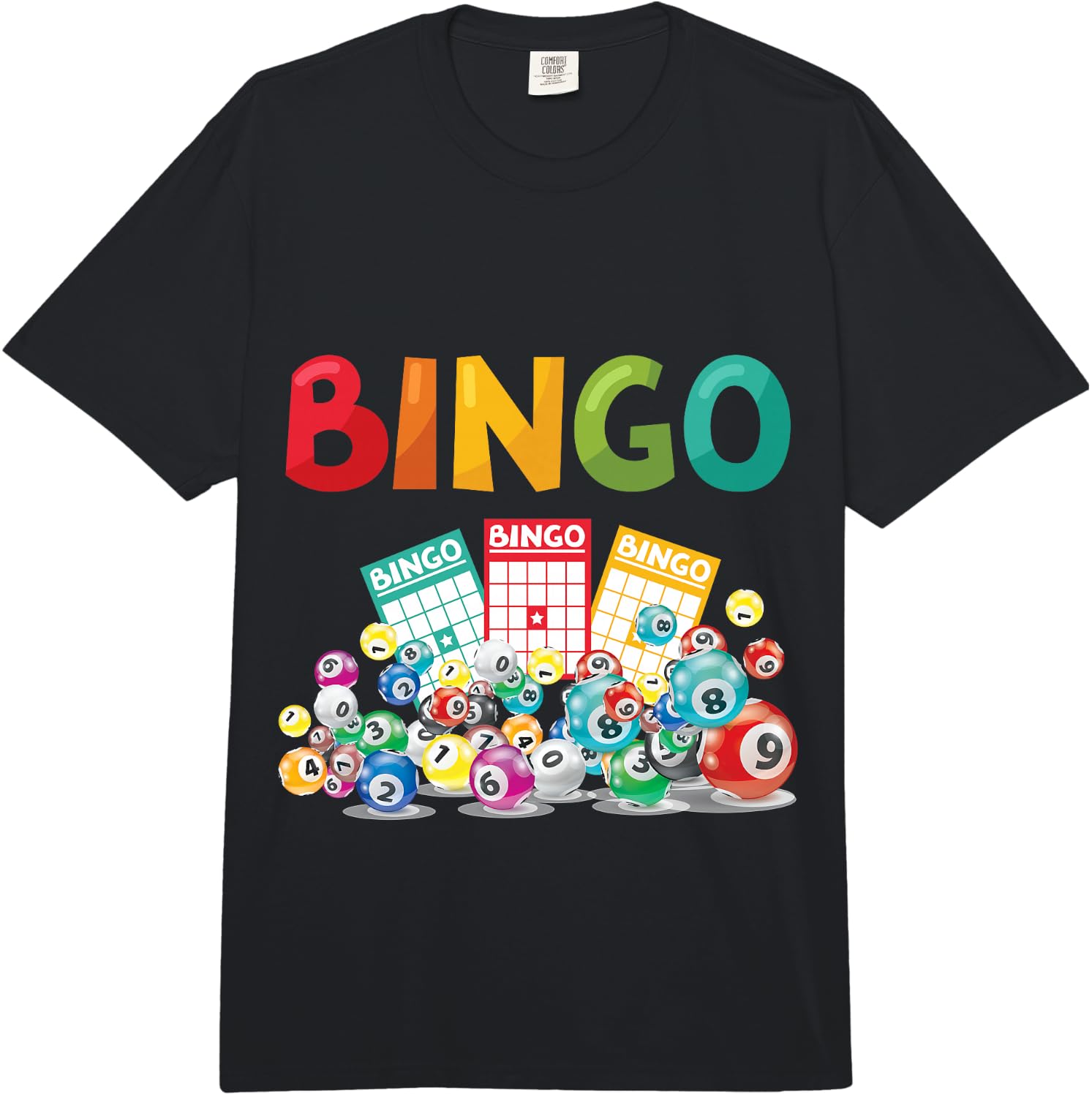 Bingo Bingo Cards Lucky Number Funny Fun Comfort Colors Adult Heavyweight  Unisex T-Shirt S