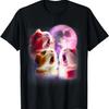 3 Guinea Pigs Howling At The Moon Funny Pet Guinea Pig Lover T-Shirt