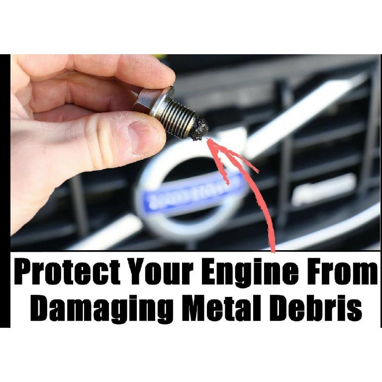 Magnetic Oil Pan Drain Plug M10-M22 Stainless Steel with Strong Neodymium Magnet and Copper Washer for Car Engine Oil Drain Plugs 3