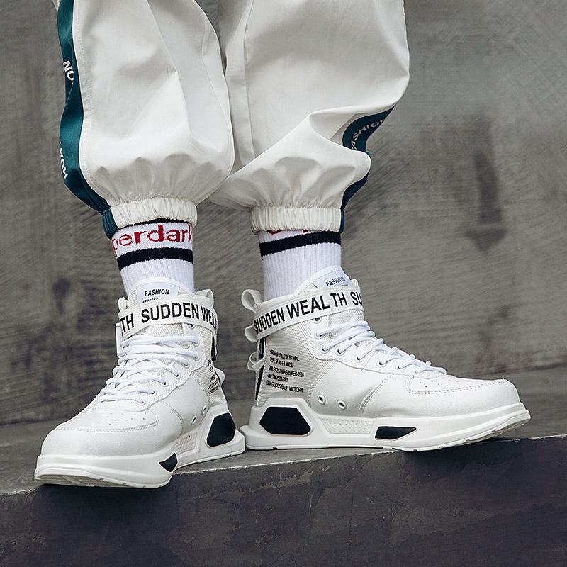 Pánská móda Prodyšná Pánská obuv Podzimní Hip-hop Vysoké desky Obuv Móda Obuv pro volný čas