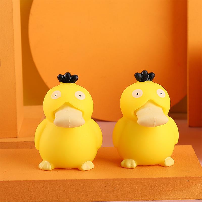 Kawaii Pokemon Decompression Psyduck Toy Kids Gift Cute Toys Squeezing Bubbles Blowing Balloon Funny Venting Pinch Doll
