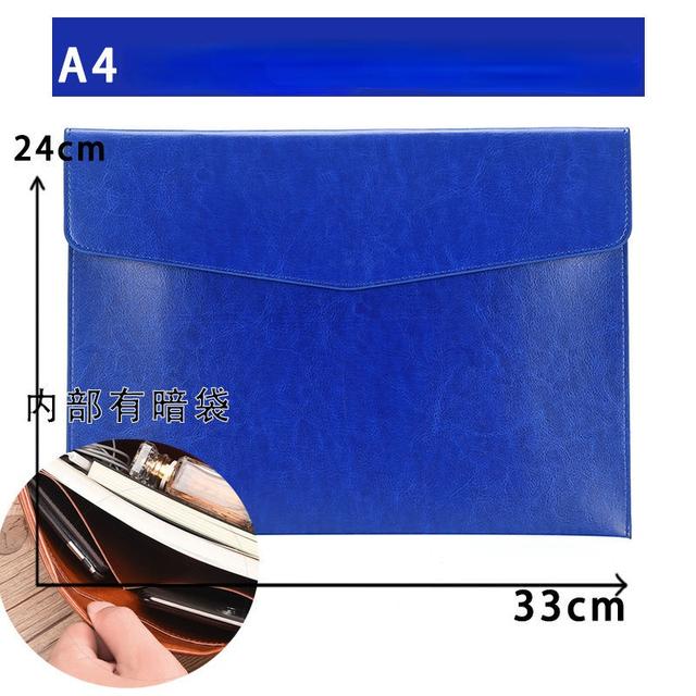 A6 A5 A4 Leather File Folder Data Package Document Bag Fashion Briefcase Data Contract Bill File Bag School Office Supplies