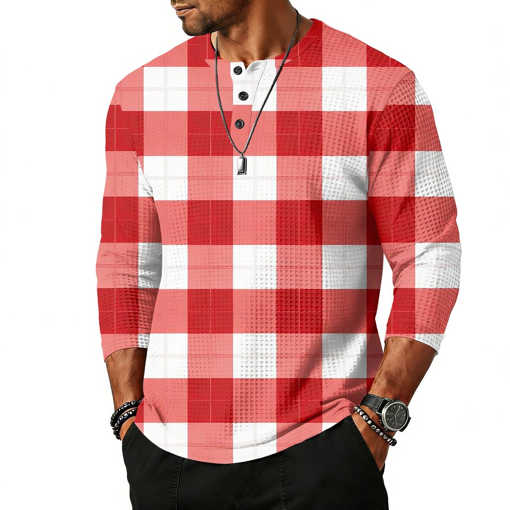 Men's Raglan Sleeve Three,quarter Sleeve Top