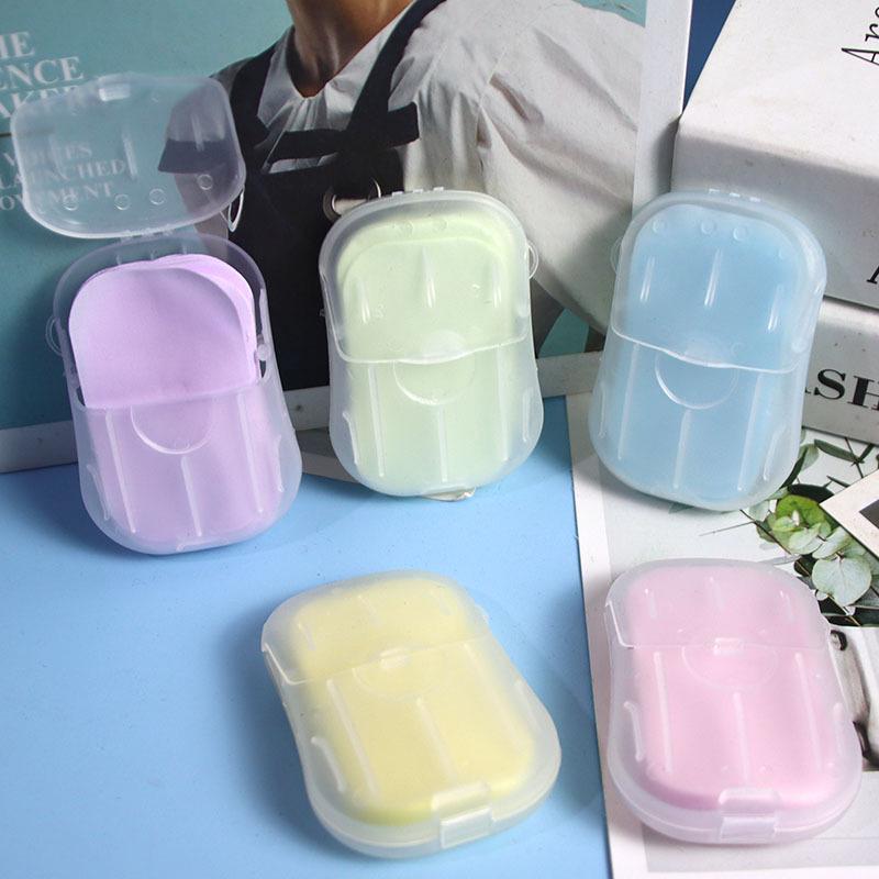 50 Foglietti di Sapone Mini Usa e Getta per Lavaggio Mani all'Aperto e in Viaggio