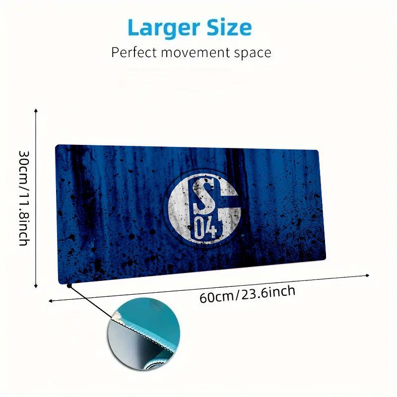 FC Schalke 04 Large Size Mouse Pad Large Gaming Table Cushion Non-slip Laptop Tablet Big Mousepad XXL Mat Mini PC Playmat With Lock edge