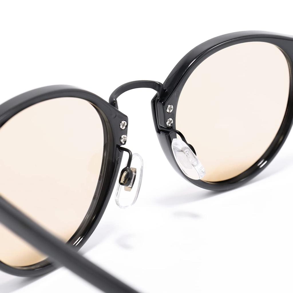 iCON iCON STORE Sunglasses UV Protection Boston Lens Color Lens Light Color Brown Lens Stylish Cute (Icon) (Icon Store) Women's Men's Anti-Fog