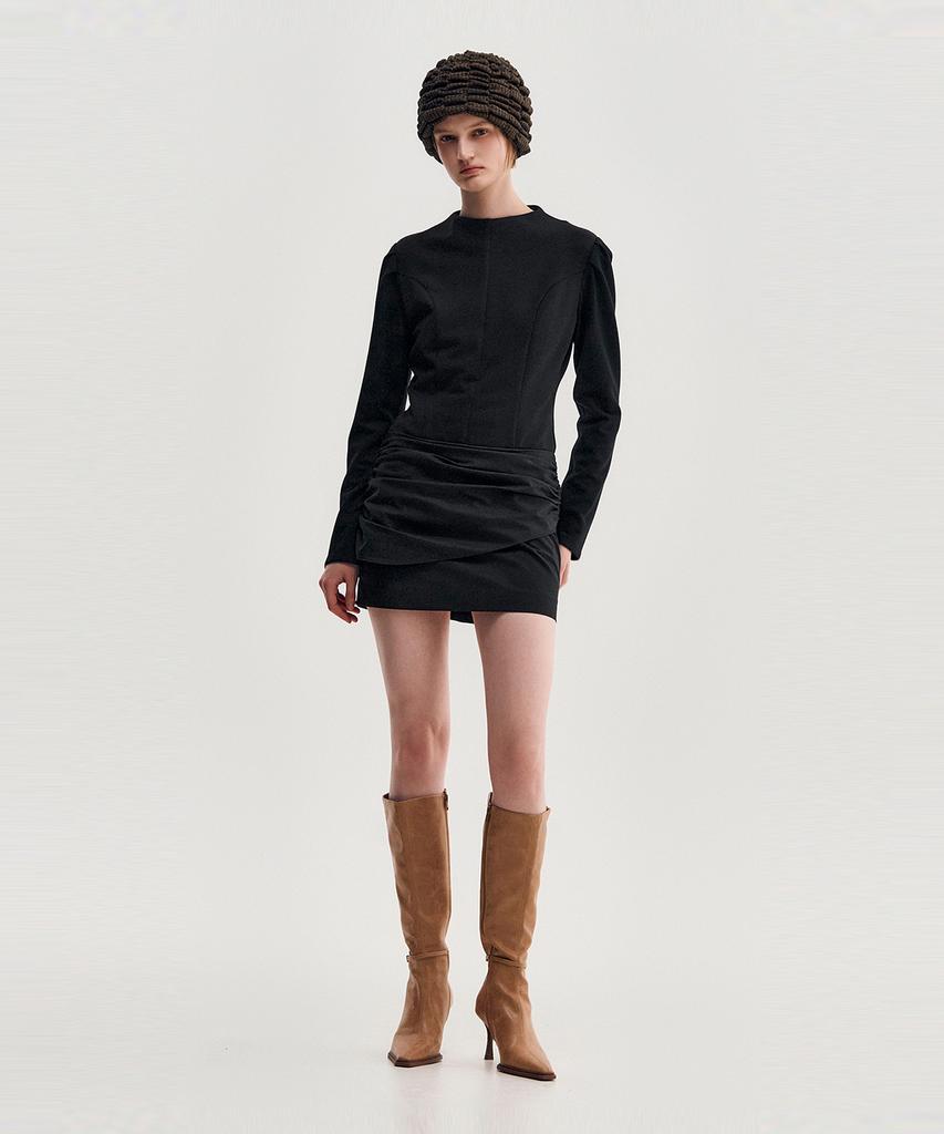 Kimjisu Melange Ruched Beanie _ Brown