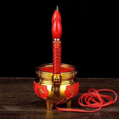 Plastic Offering Buddha Simulated Candlestick, Home Offering Incense Burner, God of Wealth Candle Holder