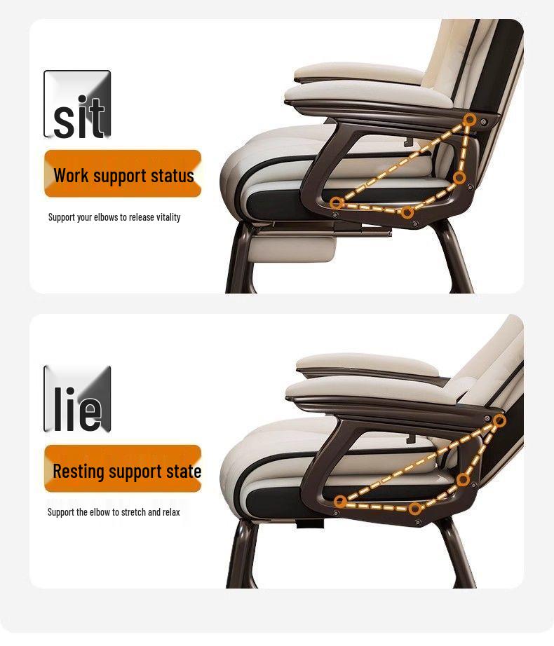 Ergonomic Reclining Computer and Office Chair for Comfortable Long Sitting