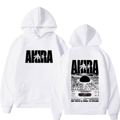 Japansk Science Fiction Tecknad Film Anime Akira Shotaro Kaneda Huvtröja Herr Dam Mode Vintage Överdimensionerad Pullover Huvtröjor