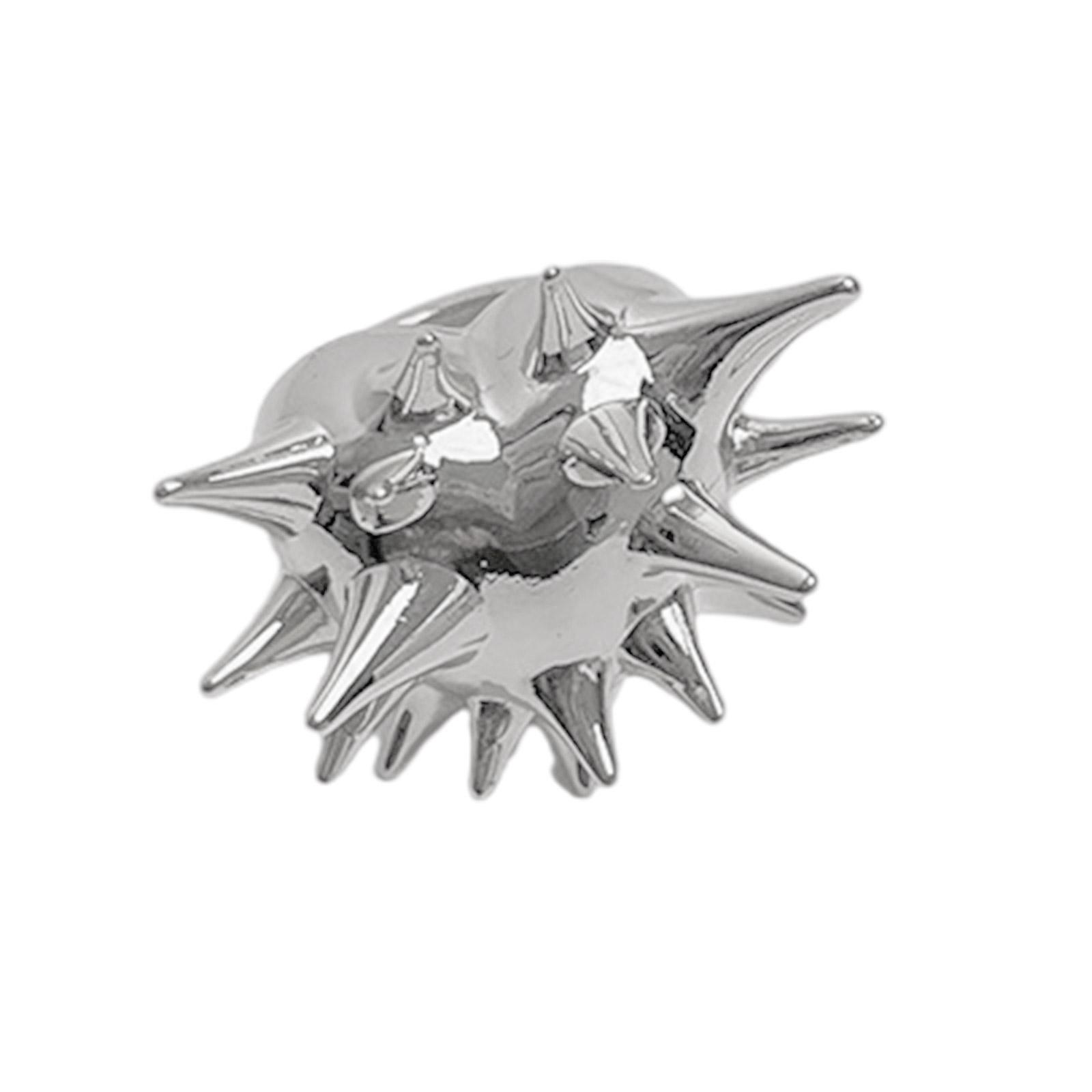 

Fashionable Alloy Sea Urchin Spikes Ring Gold/Silver Color Finger Jewelry Fashion Accessory for Parties and Daily Wear срібний