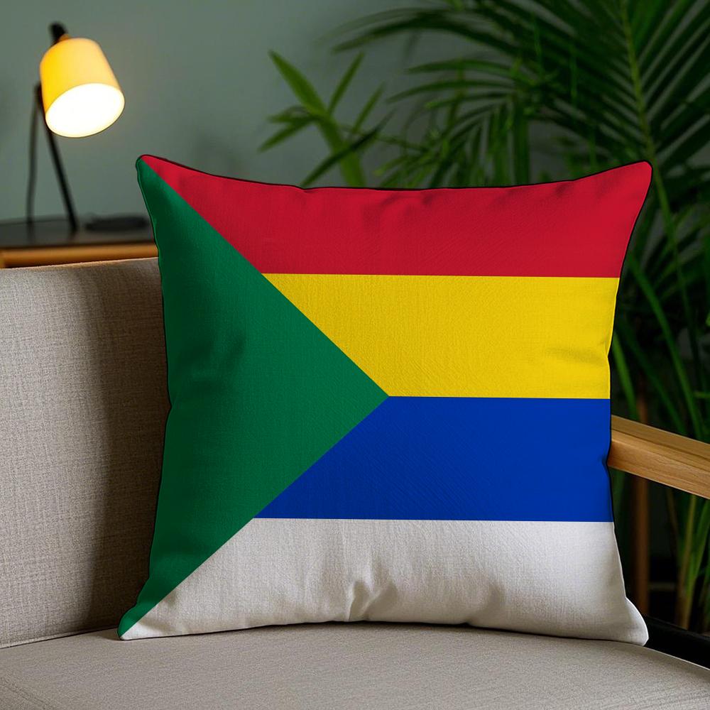 Druze Flag Cushion Cover Soft Short Plush Double-Sided Printing Home Decor Machine Washable Pillow Case Gift