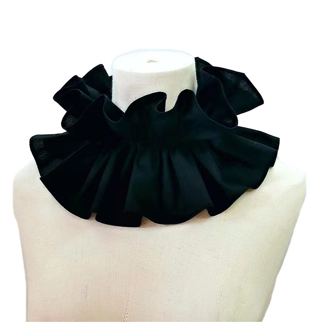Victorian Ruffled Collar Elegant Sweet Girls Blouse Collar Lapel Shawl Decorative Lapel for Lady Medieval Cosplay