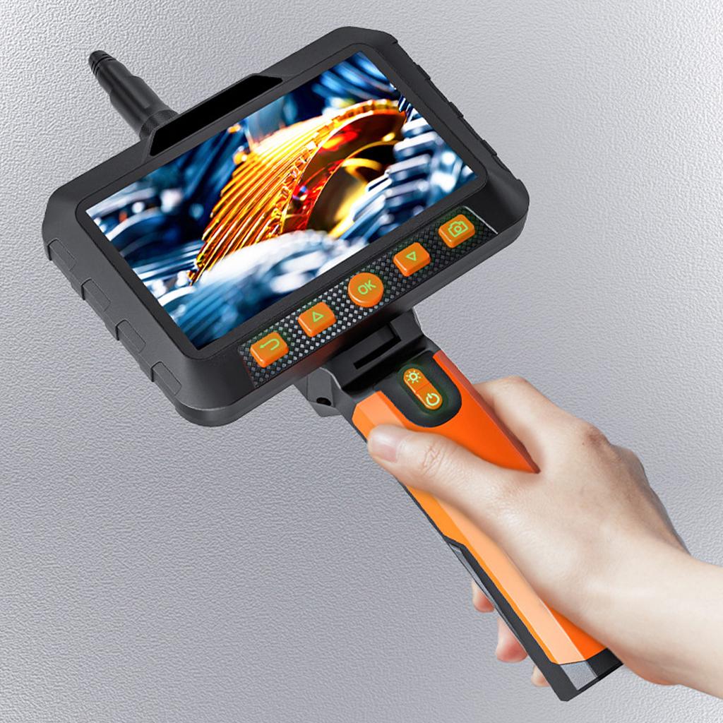 Endoscope Camera Dual Lens 5in IPS LCD Display 1080P Handheld Bending Borescope for Maintenance 5m / 16.4ft