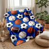 Sports Ball Collection 2 Theme blanket Lightweight Warm Flannel Blanket Decorative Throw Blanket for Home Decoration