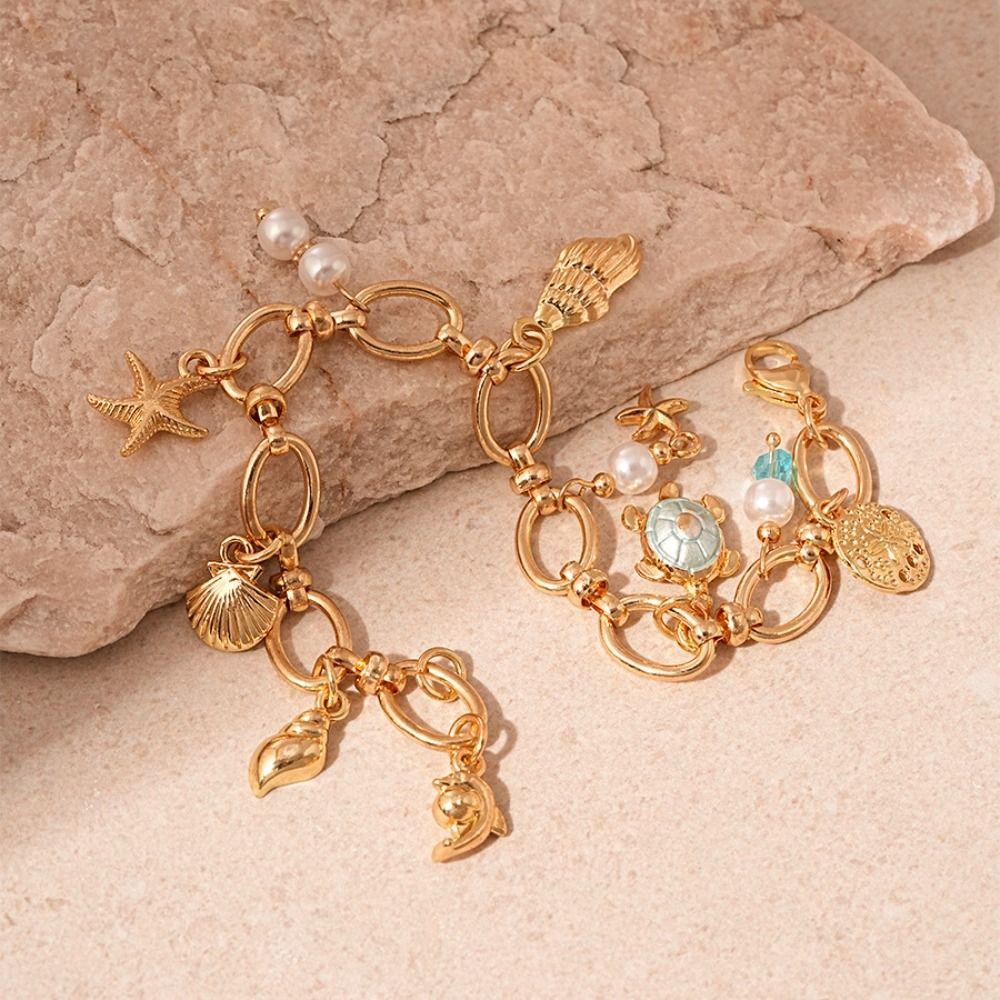 Exquisite Beach Bracelet Starfish Ocean Style Jewelry Hawaiian Style Simple Metal Bracelet Women
