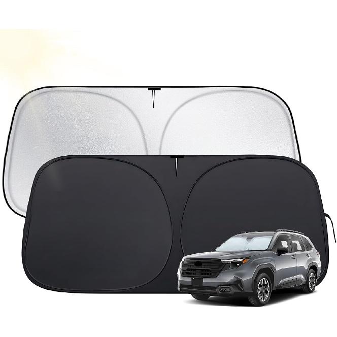 Windshield Sun Shade for Toyota Tacoma 2016-2025,  Fit Car Sun Shades with 420D Fabric & Foldable Memory Steel Wire, Sunshade for Car Windshield