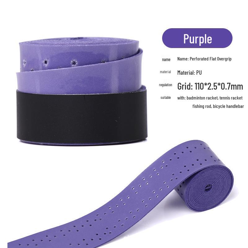 Perforated PU Overgrip: Non-slip Sweatband for Badminton & Tennis Rackets