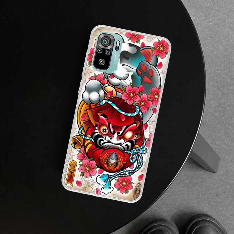 Japanese Daruma Phone Case Cover for Xiaomi Redmi Note 15 14 13 12 11 Pro Plus 14S 12S 11S 11T 11E 10S 10 Customized Fundas Redm