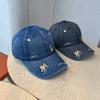 Retro Puppy Embroidered Cowboy Baseball Hat Unisex Face Small Street Trendy Brand Versatile Cap Four Seasons