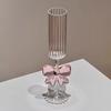 Yousheng Wine Glass Champagne Flutes with 3D Pink Butterfly Decoration Faux Crystal Glass Wedding Party Anniversary Wine Glasses