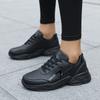 Spring and Autumn Platform Shoes Black Dad Shoes Casual Sports Shoes Lightweight Non-slip Waterproof Shoes