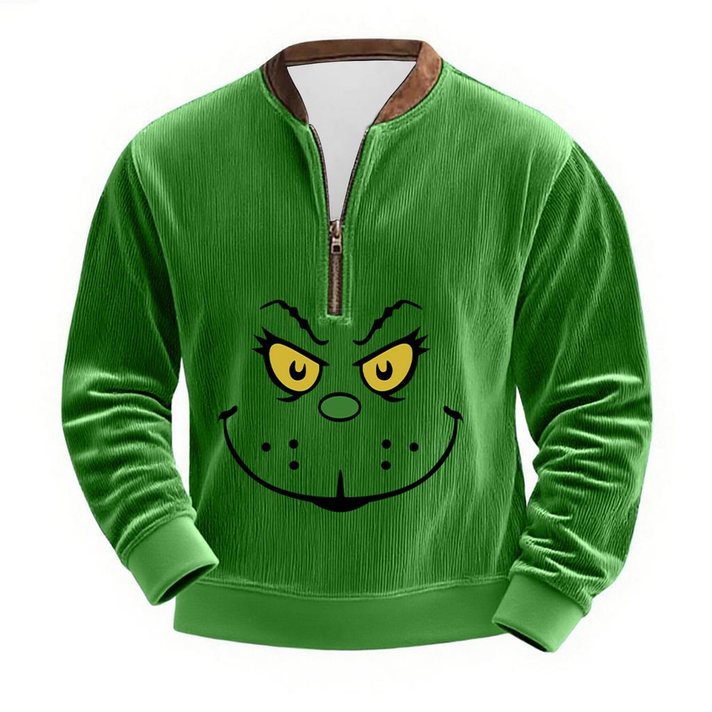 Herren Weihnachten Print Cord Oberteil