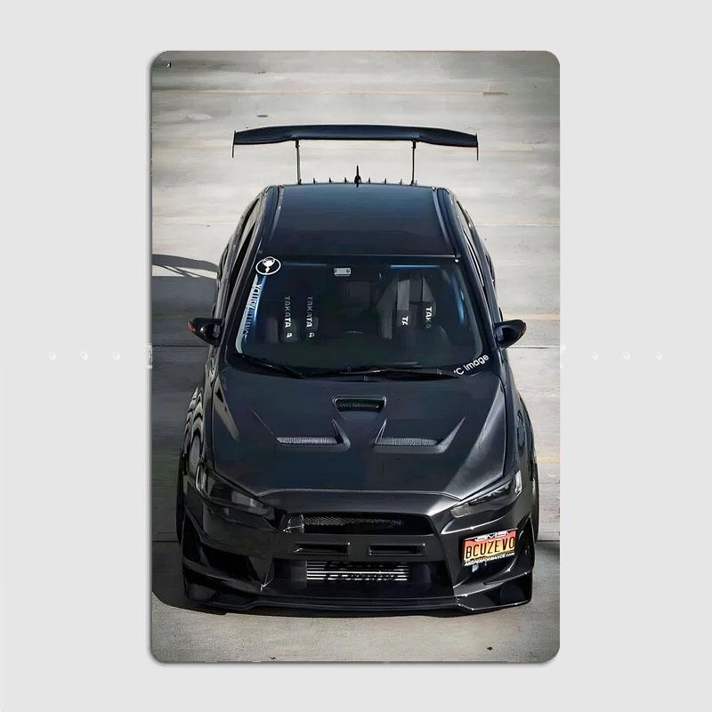 Lancer Evolution Evo X 3000 GT Oldtimer Retro Poster Metallschild Poster Schlafzimmer Interieur Wand Heimdeko Raumdekoration