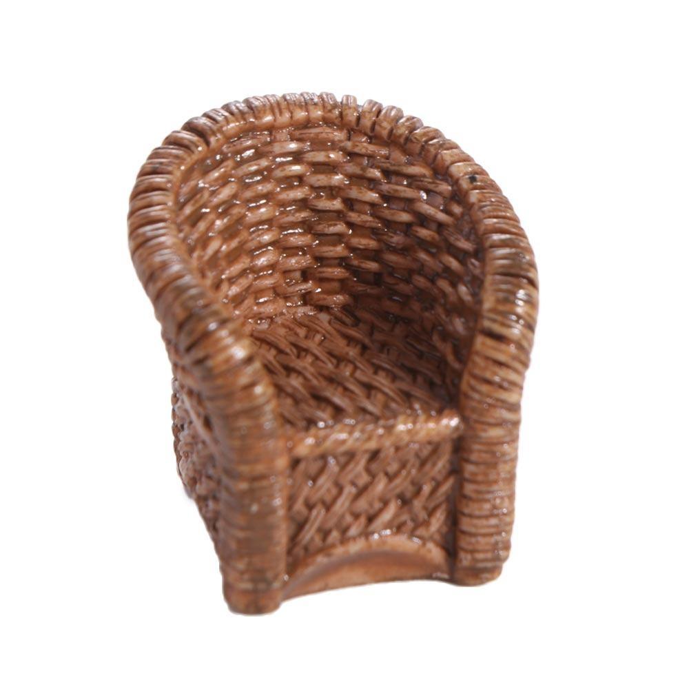Simulation Dollhouse Miniature Chair Furniture Decoration Simulation Bamboo Basket  Kid Toys