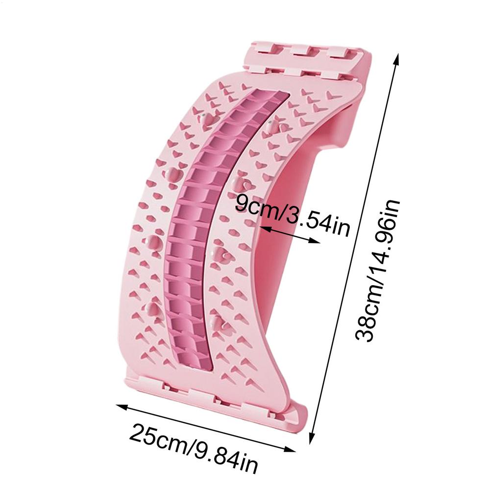 Adjustable Back Stretcher for Pain Relief - Lumbar Spine Alignment Board for Home, Scoliosis & Post-Workout