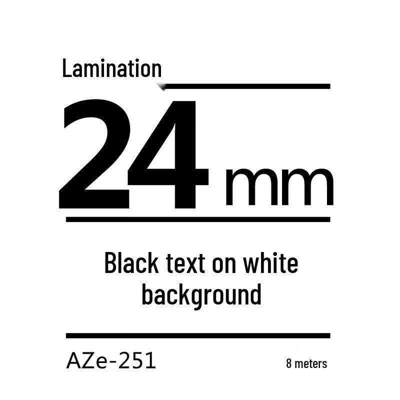 Deyin 24mm AZe-251 Label Tape for Brother PT Series