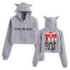 Attack on Titan Cat Ear Crop Top Hoodie for Women