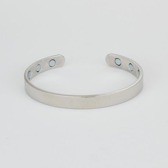 Magnetic Bracelet Adjustable Unisex Bracelet Minimalist Alloy Bangle with Effective Magnets Open Cuff Bracelet Gift for Men And