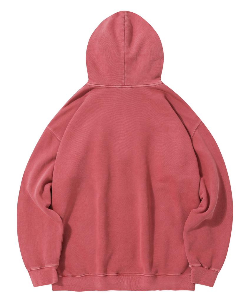 [M~4Xl] Pigment Arch Logo Hoodie_Pink