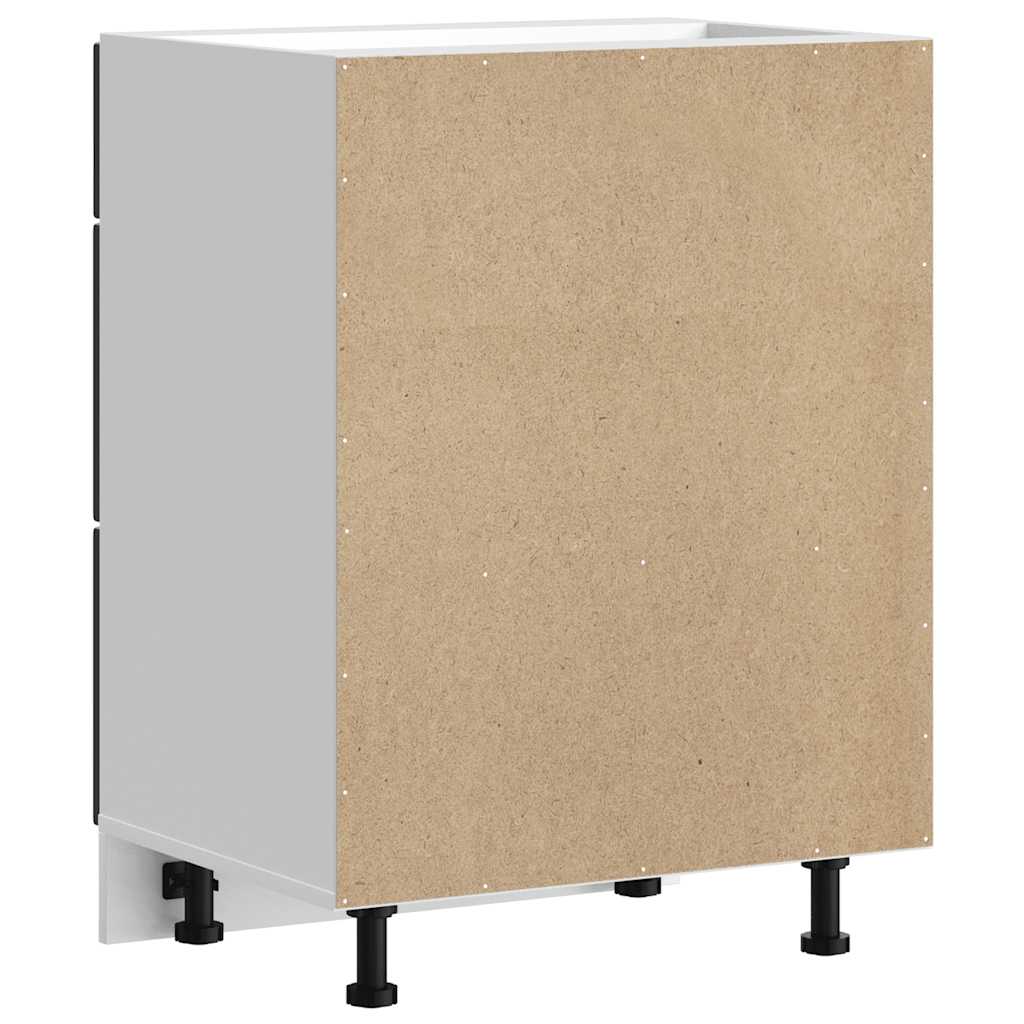 Kitchen Base Cabinet „Lucca” Black Glued Wood