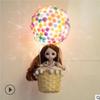 Lumină de Noapte Balon cu Aer Cald, Lampă de Masă/Birou Decorativă Handmade cu Coș de Ratan Pentru Decorare Iluminat Acasă
