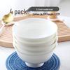 Tingbai Pure White Bone China Bowls