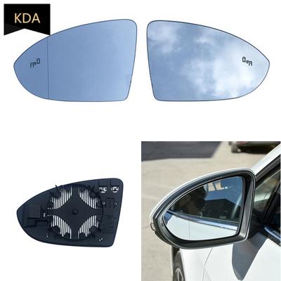 Left Right Heated Blind Spot Warning Wing Rear Mirror Glass for VW Gti Golf MK7 2014- E-Golf 2014- 5G0857521 5G0857522